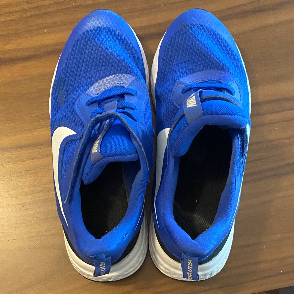 Nike Kids Royal Blue and White Athletic Sneakers